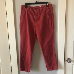 Madewell Red High Rise Pants